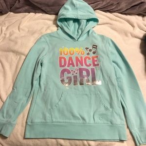 Justice mint green sweatshirt